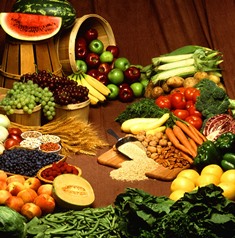 fresh vegetables and fruits